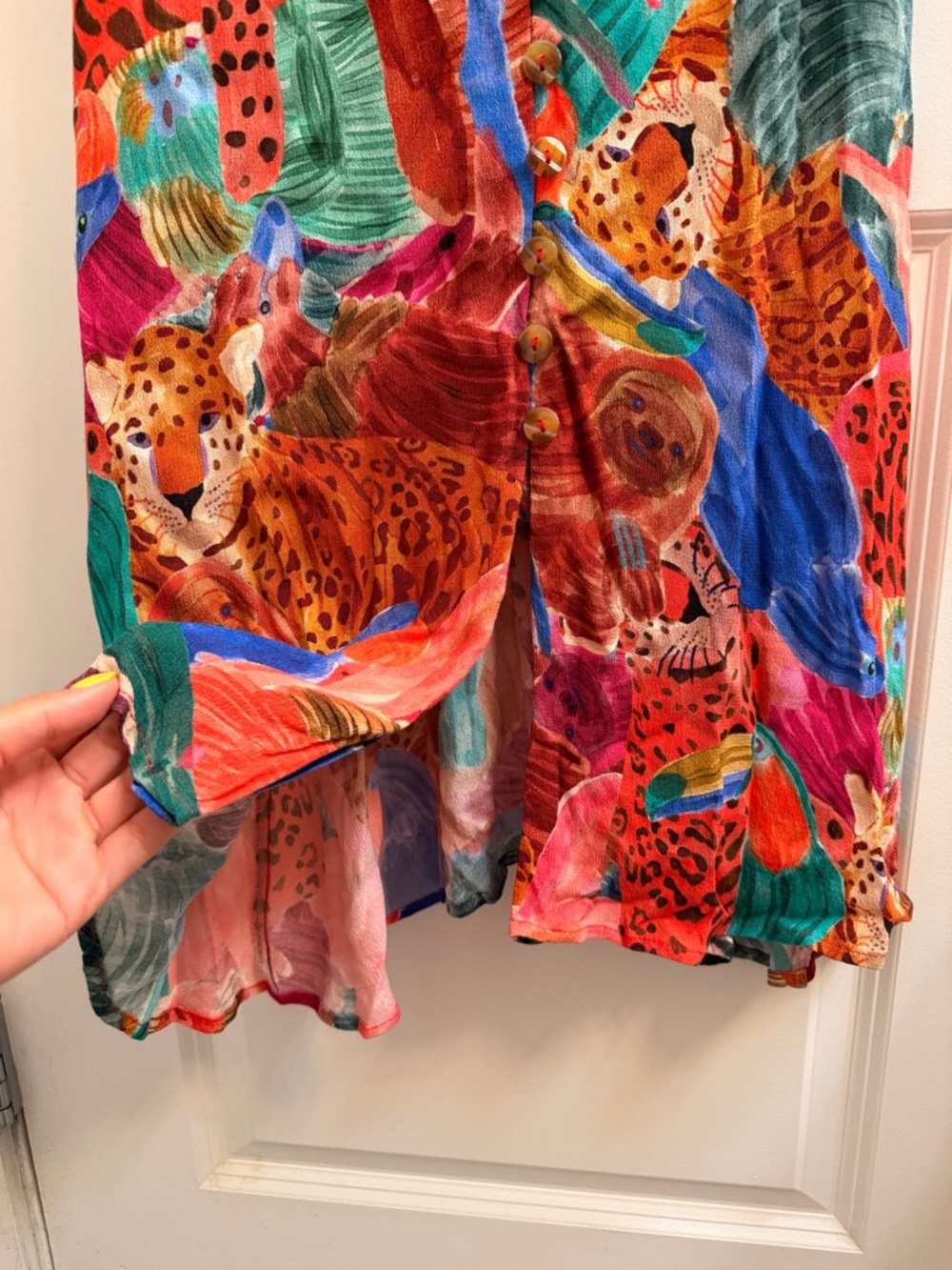 Farm Rio Animal Collage Midi Dress - Picture 6 of 12